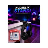 SepetteX Masa Üstü Kulaklık Standı | Ayarlanabilir Vida Sistemli Masa Kenarı Kulaklık Askısı | Oyuncu Kulaklığı Tutucu Hediyeli