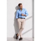 sepetx Erkek Premium Pamuk Saten Slim Fit Gökyzüzü mavisi Gömlek | Modern ve Şık Tasarım