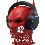 Sepetzone 3D Baskı Büyük Boy Oturan Batman Figürü - 22CM Batman Heykeli - Dc Comics Koleksiyon Parçası - Kırmızı