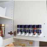 Sepetzone 3D Baskı Dolap Içi Baharatlık - 6'lı Baharat Şişe Tutucu - Mutfak Organizer - Beyaz