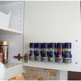 Sepetzone 3D Baskı Dolap Içi Baharatlık - 6'lı Baharat Şişe Tutucu - Mutfak Organizer - Gri