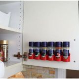 Sepetzone 3D Baskı Dolap Içi Baharatlık - 6'lı Baharat Şişe Tutucu - Mutfak Organizer - Kırmızı