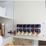 Sepetzone 3D Baskı Dolap Içi Baharatlık - 6'lı Baharat Şişe Tutucu - Mutfak Organizer - Krem