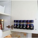 Sepetzone 3D Baskı Dolap Içi Baharatlık - 6'lı Baharat Şişe Tutucu - Mutfak Organizer - Siyah