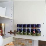 Sepetzone 3D Baskı Dolap Içi Baharatlık - 6'lı Baharat Şişe Tutucu - Mutfak Organizer - Yeşil