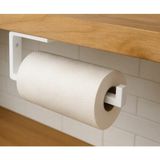 Sepetzone 3D Baskı Kağıt Havlu Tutucu - Alt Dolap Tezgah Altı Askısı - Modern Mutfak Organizer - Beyaz