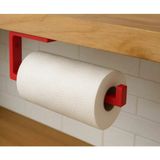 Sepetzone 3D Baskı Kağıt Havlu Tutucu - Alt Dolap Tezgah Altı Askısı - Modern Mutfak Organizer - Kırmızı