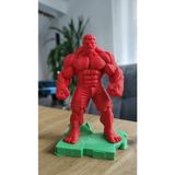 Sepetzone 3D Baskı Küçük Boy Hulk Figürü - Marvel Hulk Biblo - Süper Kahraman Dekor - Kırmızı