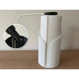 Sepetzone Kağıt Havlu Askısı 3D Baskı - Modern Ribbed Peçete ve Rulo Tutucu, Şık Mutfak Düzenleyici - Beyaz