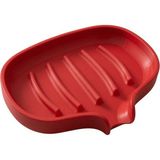 Sepetzone Sabunluk, Sabun Kabı, Banyo Sabunluk 3D Baskı Dayanıklı Sabun Tepsisi - Kırmızı
