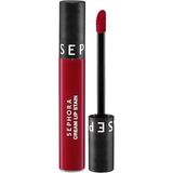 Sephora Cream Lip Stain Bulaşmayan Kadife Bitişli Ruj - Mat Likit Ruj - 129 Risky Red (5 Ml)