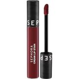 Sephora Cream Lip Stain Bulaşmayan Kadife Bitişli Ruj - Mat Likit Ruj - 130 Naughty Burgundy (5 Ml)