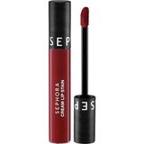 Sephora Cream Lip Stain - Ultra Yoğun Pigmentli Uzun Süre Kalıcı Kadife&Mat Bitişli Ruj 5Ml, 130 Naughty Burgundy