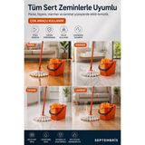 Septembris Cleanmaster Pro Lüks Mop Temizlik Seti – Sıkmalı Kovalı Paspas Seti Ev Ofis Yer Temizleme Mopu - Çok Renkli