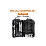 Ser 115 Parça Manyetik Uçlu Hassas Tornavida Seti