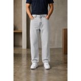 Ser Joven Erkek Açık Gri Baggy Fit Geniş Kesim Jean Pantolon