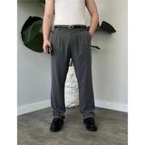 Ser Joven Erkek Antrasit Baggy Fit Rahat Kesim Pileli Kumaş Pantolon - XL