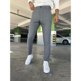 Ser Joven Erkek Füme Slim Fit Dar Kesim Likralı Yan Cep Bilek Boy Düz Kumaş Pantolon - 34
