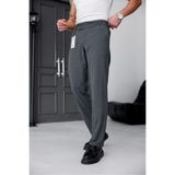 Ser Joven Erkek Füme Slim Fit Likralı Yan Cep Bilek Boy Düz Kumaş Pantolon