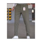 Ser Joven Erkek Haki Slim Fit Likralı Yan Cep Bilek Boy Düz Kumaş Pantolon