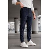 Ser Joven Erkek Lacivert Slim Fit Çizgili Kumaş Pantolon