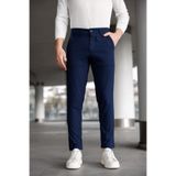 Ser Joven Erkek Lacivert Slim Fit Likralı Düz Kumaş Pantolon