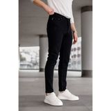 Ser Joven Erkek Siyah Slim Fit Lazerli Likralı Jean Pantolon