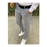 Ser Joven Erkek Slim Fit Açık Gri Pamuklu Chino Pantolon