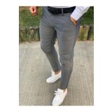 Ser Joven Erkek Slim Fit Gri Pamuklu Chino Pantolon