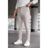 Ser Joven Erkek Slim Fit Likralı Yan Cep Armürlü Casual Pantolon Bej