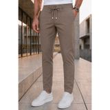 Ser Joven Erkek Vizon Rahat Kesim Beli Lastikli Bağcıklı Yan Cepli Jogger Kumaş Pantolon
