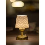 Ser3D Özel Tasarım Pilli Masa Lambası 20Cm | Geometrik Desen 14x25 cm