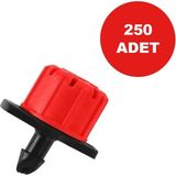 Sera Trend Debi Ayarlı Damlatıcı Kırmızı Damla Sulama Damlatıcı Emitör 250 Adet