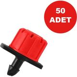 Sera Trend Debi Ayarlı Damlatıcı Kırmızı Damla Sulama Damlatıcı Emitör 50 Adet