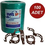Sera Trend Has Sera Ipi ve Bitki Klipsi Fide Bağlama Ipi 100 Adet Her Bitkiyle Uyumlu Bitki Klipsi - 1 Adet