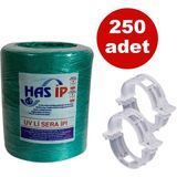 Sera Trend Has Sera Ipi ve Orijinal Bitki Klipsi Fide Bağlama Ipi 250 Adet Her Bitkiyle Uyumlu Şeffaf Bitki Klipsi - 1 Adet