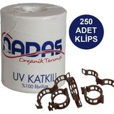 Sera Trend Organik Tarım Ipi ve Bitki Klipsi Topraksız Tarım Ipi 250 Adet Her Bitkiyle Uyumlu Bitki Klipsi Fide Fidan Bağlama Ipi