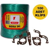 Sera Trend Soylu Sera Ipi Ve Bitki Klipsi Fide Bağlama Ipi 100 Adet Her Bitkiyle Uyumlu Bitki Klipsi - Ahşap - Bej - Siyah