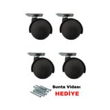 Seraç 4 Adet 40mm Oynak Tablalı Mobilya, Sehpa Tekerleği