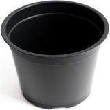 Serada Decor Plant Katı Plastik Çiçek Saksısı 10 Adet (14'lük) Üretim Saksısı Siyah