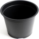 Serada Decor Plant Katı Plastik Çiçek Saksısı 15 Adet (14'lük) Üretim Saksısı Siyah