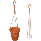 Serada Decor Plant Katı Plastik Makrome Askılı Saksı 20 Adet Kahverengi 16 cm