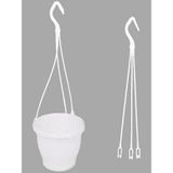 Serada Decor Plant Katı Plastik Makrome Askılı Saksı 5 Adet Beyaz 16 cm