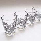 Seraglass Happy Birthday Siyah Kalp 12'li Shot Bardağı - 45 ml