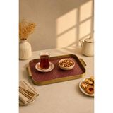 Seral Royal Glow 40X25 cm Dikdörtgen Cam, Sunum, Kahvaltılık, Çay Tepsisi