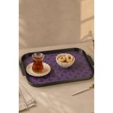 Seral Royal Glow Premium Cam Taban Dikdörtgen, Cam Sunum, Kahvaltılık, Çay Tepsisi