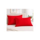 Seralay Home Kırmızı Renk 2 li Yastık Kılıfı Fermuarlı