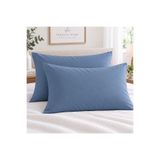 Seralay Home MAVİ RENK 2 Lİ YASTIK KILIFI FERMUARLI