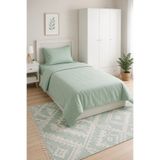 Seralay Home MİNT YEŞİLİ TEK KİŞİLİK LASTİKLİ ÇARŞAFLI NEVRESİM TAKIMI
