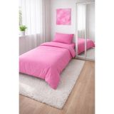 Seralay Home PEMBE NEVRESİM TAKIMI TEK KİŞİLİK (LASTİKLİ ÇARŞAFLI)